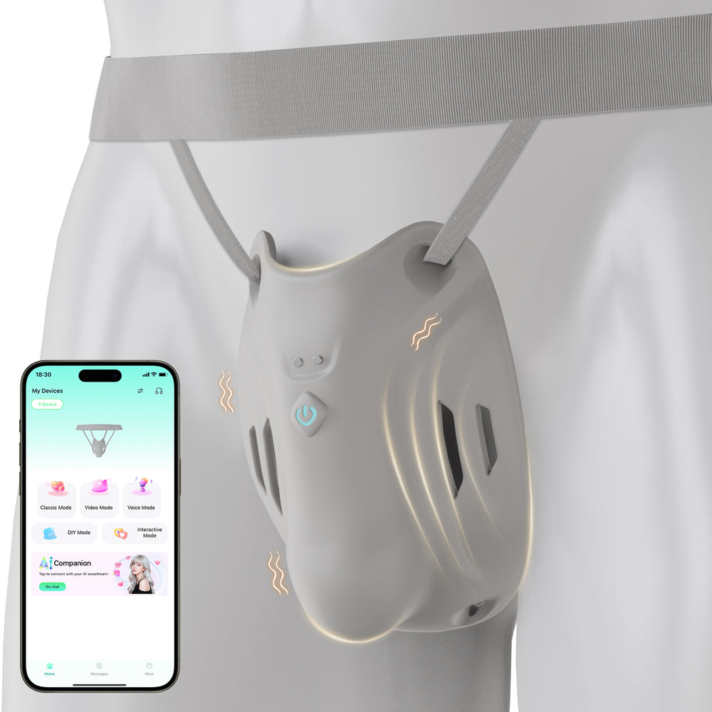 Wearable Male Vibrator Penis Ring Hands-Free 9 Modes Rechargeable