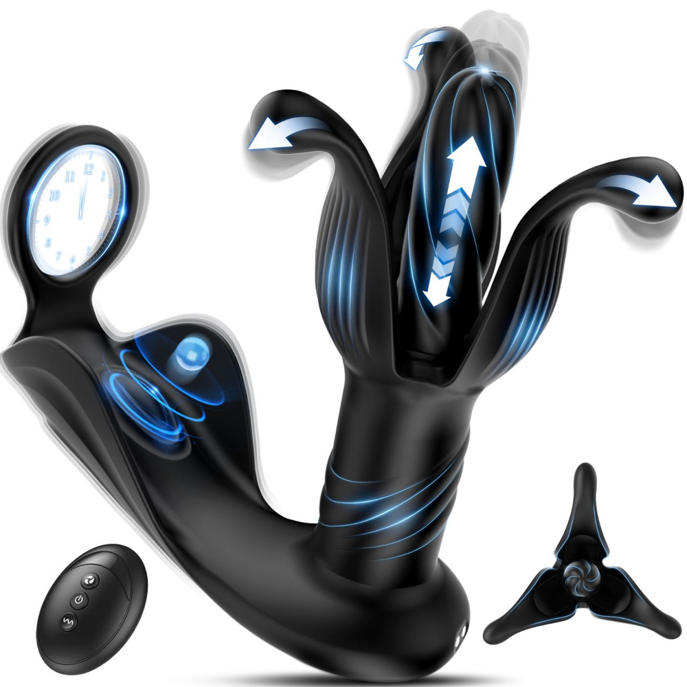 Male Prostate Massager Vibrator Thrusting Anal Butt Plug Dildo Sex Toys for Men