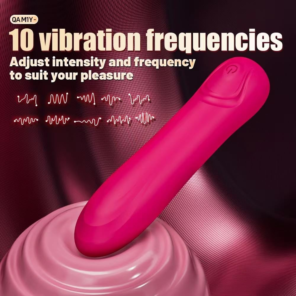 Bullet Vibrator 10 Modes Mini Silicone Massager USB Rechargeable