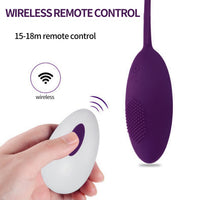 Purple Wearable Bullet Vibrator 10 Modes Remote Control USB Rechargeable