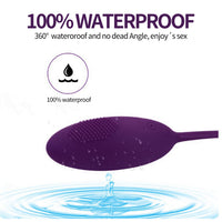 Purple Wearable Bullet Vibrator 10 Modes Remote Control USB Rechargeable