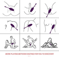Purple Wearable Bullet Vibrator 10 Modes Remote Control USB Rechargeable