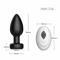 Anal Butt Plug Vibrator Prostate Massager 10 Modes Remote Control Waterproof