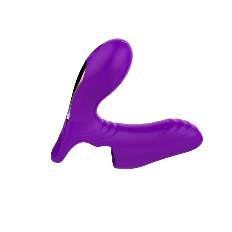 Finger Vibrator Dual Motor 10 Vibration Modes Silicone Bendable for Women