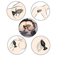 Anal Butt Plug Vibrator Prostate Massager 10 Modes Remote Control Waterproof
