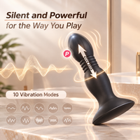 Thrusting Vibrator 10 Modes Remote Control Silicone Suction Cup for Women