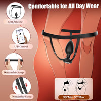 Anal Vibrator Wearable APP Control 10 Modes Silicone Rechargeable