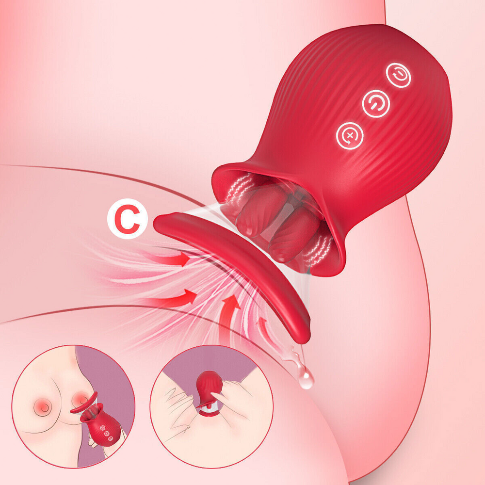 Share 3-in-1 Vibrating Massager 10 Modes 2 Silicone Cups IPX7 Rechargeable for Women