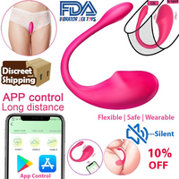 Wearable Bullet Egg Vibrator 10 Modes APP Remote Control IPX6 for Women