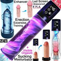 Electric Vacuum Pump 5 Suction Levels Pressure Display IPX7 Rechargeable for Men