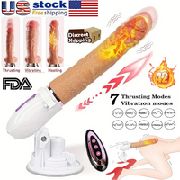 Remote Control Telescopic Vibrator Heating Silicone Rechargeable Waterproof