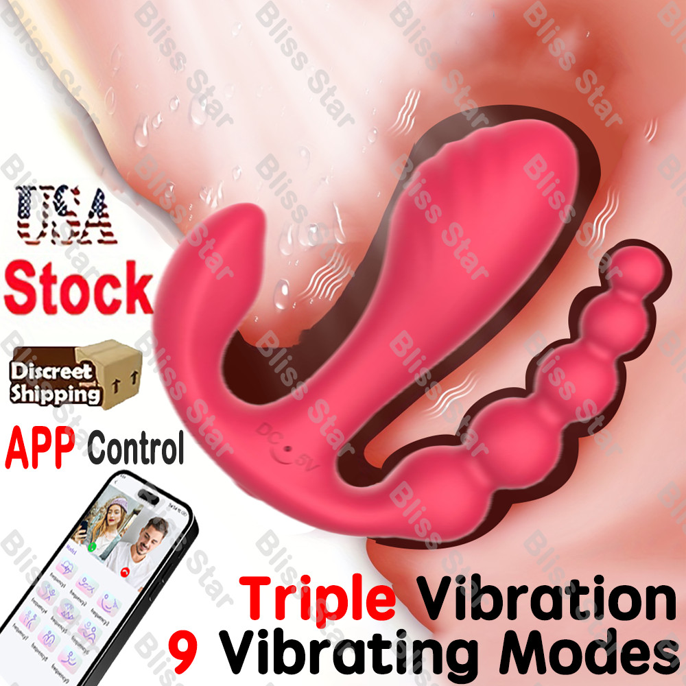 Wearable Vibrator 9 Modes G Spot Dual Stimulation Silicone for Women