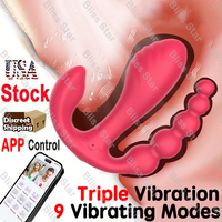 Wearable Vibrator 9 Modes G Spot Dual Stimulation Silicone for Women