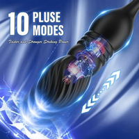 Vibrating Cock Ring Prostate Massager 9 Modes Dual Motors Silicone for Men