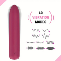 Bullet Vibrator 10 Modes Clit G-Spot Dildo IPX6 USB Rechargeabl