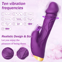 Share Rabbit Vibrator Dildo G-Spot Clitoral Massager 7Modes Silicone IPX6 Rechargeable