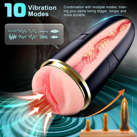 Male Masturbaters Cup Automatic HandsFree Squeeze Vibrating Stroker Men Sex Toys