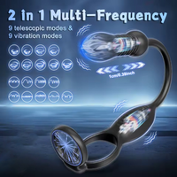 Vibrating Penis Ring Prostate Massager 10 Modes Remote Control Waterproof