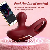 Wearable Vibrator APP Control, 9 Modes, Tapping, USB Rechargeable, Silicone