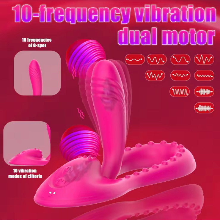 Personal Massager Dual Motor 20 Modes Remote Control Silicone Waterproof for Women
