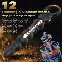 Anal Plug Prostate Massager 12 Modes Thrusting Vibrator Magnetic USB for Men
