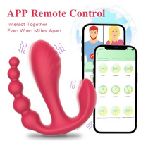 Wearable Vibrator 9 Modes G Spot Dual Stimulation Silicone for Women