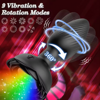 Rotating Anal Plug Vibrator 360° Rotation 10 Modes Silicone for Men