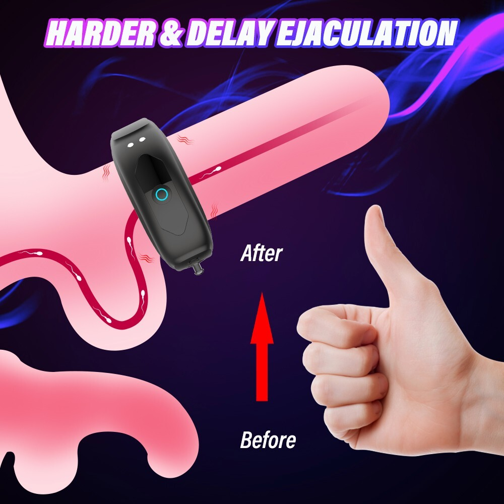 Vibrating Ring 10 Modes Adjustable Watch Band Silicone IPX7 Rechargeable