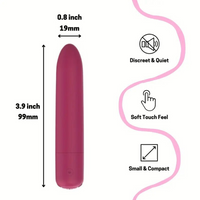 Bullet Vibrator 10 Modes Clit G-Spot Dildo IPX6 USB Rechargeabl