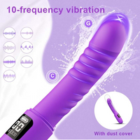 Thrusting Plug Massager Dual Motor 4 Modes 10 Vibration Silicone Rechargeable