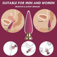 Anal Plug Vibrator 10 Modes Remote Control IPX7 Silicone Rechargeable