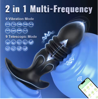 nal Plug Prostate Massager 9 Thrusting 9 Vibration APP Control Silicone