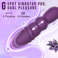 Realistic Vibrating Dildo with Thrusting Function, USB Rechargeable, Waterproof