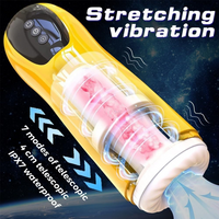 AutomaticMasturbator Thrusting Vibrator 7Modes One Touch Burst USB Rechargeable
