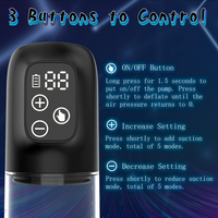 Electric Vacuum Pump 5 Suction Levels Pressure Display IPX7 Rechargeable for Men