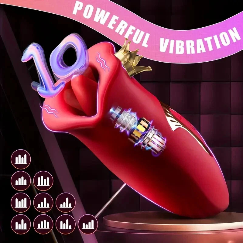 Licking Sucking Vibrator Clit Sucker Dildo G-spot Massager Sex Toys for Women