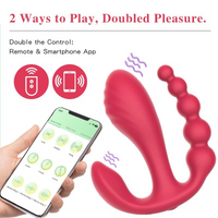 Wearable Vibrator 9 Modes G Spot Dual Stimulation Silicone for Women