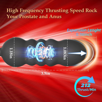 Prostate Massager Vibrating Ring 9 Modes Remote Control IPX7 Rechargeable