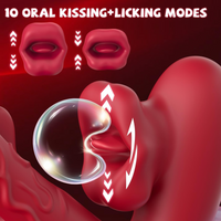 G-Spot Vibrator 10 Modes Flapping Licking Biting 4-in-1 Silicone for Women