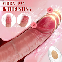 Thrusting Dildo Vibrator 9 Thrusting 9 Vibration Remote Suction Cup Base