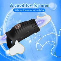 Vibrating Cock Ring 10 Modes Penis Sleeve Silicone G-Spot Massager