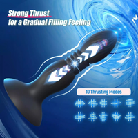 Thrusting Vibrator 10 Modes Remote Control Silicone Suction Cup for Women