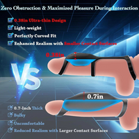 Vibrating Penis Sleeve Ring 10 Modes Silicone Penis Extender Magnetic Charging