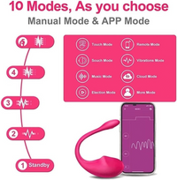 Wearable Bullet Egg Vibrator 10 Modes APP Remote Control IPX6 for Women