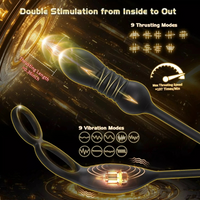 Vibrating Penis Ring Prostate Massager 10 Modes Remote Control Waterproof