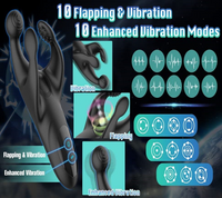 Male Masturbator 10 Flapping 10 Vibration Modes Silicone Penis Stroker