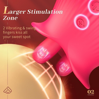 Share 3-in-1 Vibrating Massager 10 Modes 2 Silicone Cups IPX7 Rechargeable for Women