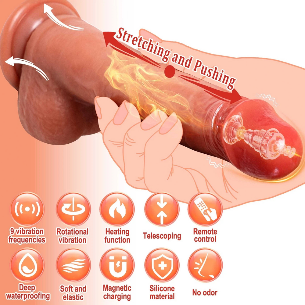 Thrusting Vibrating Dildo Realistic Dildo Prostate Massager Sex Toys for Women
