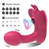 Wearable G-Spot Vibrator 10 Modes Remote Control IPX6 Silicone for Women