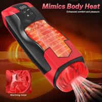 4 In 1 Male Masturbator Automatic Thrusting Vibrating Heated Suction Cup